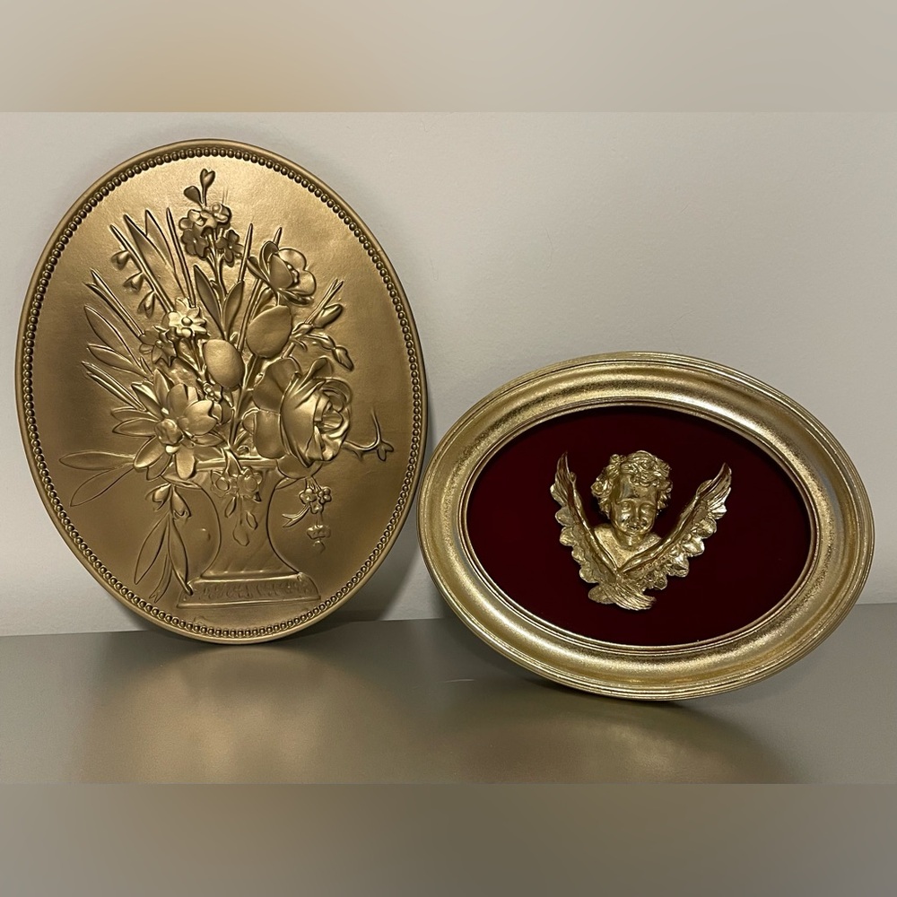 Gold Oval Decorative Wall Art Set